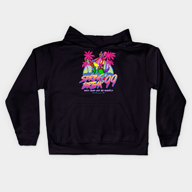 Spring Break '99 (Blue) Kids Hoodie by indiespiv